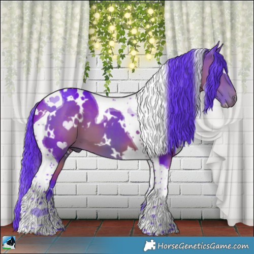 Horse Color:Watercolor White Spotted Brown Tobiano 