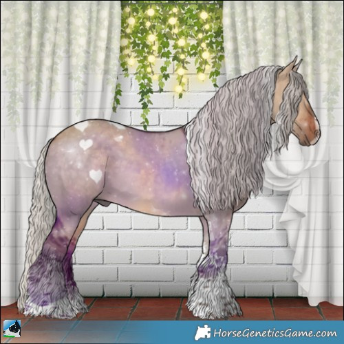 Horse Color:Silver Brown Dun Tobiano 