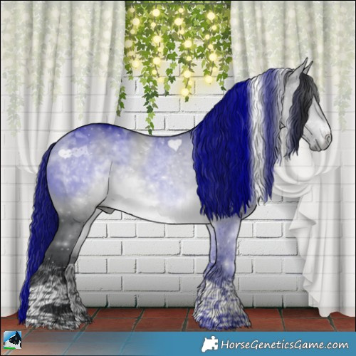 Horse Color:Brown Chinchilla Dun Tobiano 