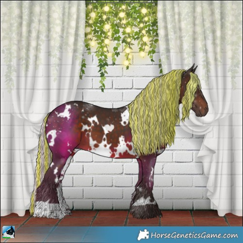 Horse Color:Painted White Spotted Silver Brown