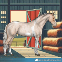 Horse Color:Silver Blue Roan Pearl Tobiano Frame 