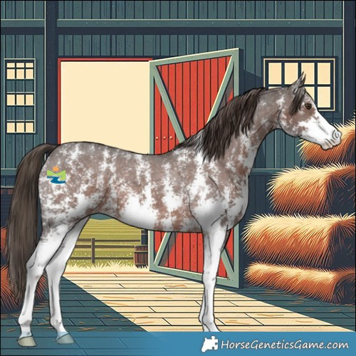 Horse Color:Liver Chestnut Sabino Appaloosa 
