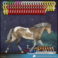 Horse Color:Silver Buckskin Dun Tobiano Rabicano