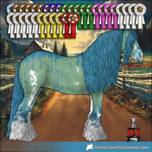 Horse Color:Watercolor Grullo Sabino Brindle