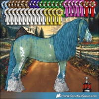 Horse Color:Watercolor Grullo Sabino Brindle 