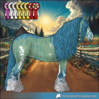 Horse Color:Watercolor Grullo Sabino Brindle