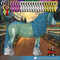 Horse Color:Watercolor Grullo Sabino Brindle