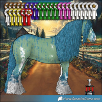 Horse Color:Watercolor Grullo Sabino Brindle 