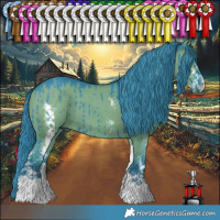 Horse Color:Watercolor Grullo Sabino Brindle