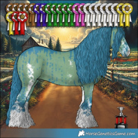 Horse Color:Watercolor Grullo Sabino Brindle 