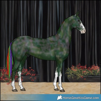 Horse Color:Painted Watercolor White Spotted Midnight Black Ice 