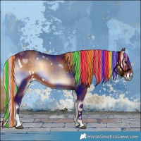 Horse Color:Painted White Spotted Silver Bay Onyx 
