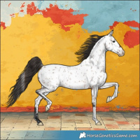 Horse Color:Bay Roan Near Leopard 