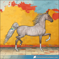 Horse Color:Silver Blue Roan Rabicano 