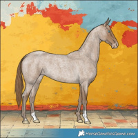 Horse Color:Gray Smoky Creme Roan