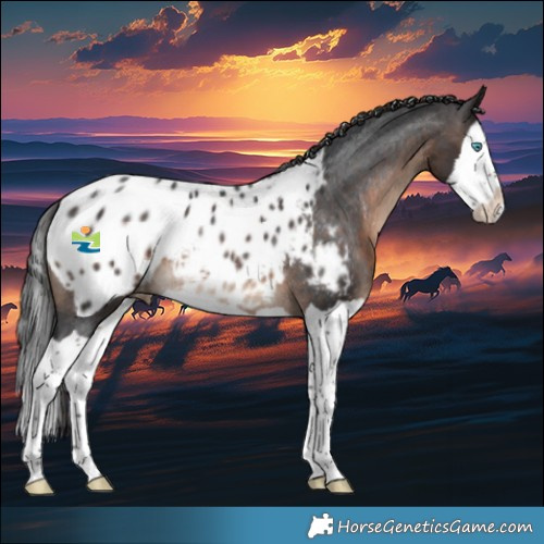 Horse Color:Brown Splash Appaloosa Rabicano 