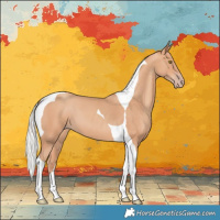 Horse Color:Silver Amber Champagne Tobiano