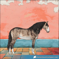 Horse Color:Brown Dun Brindle 