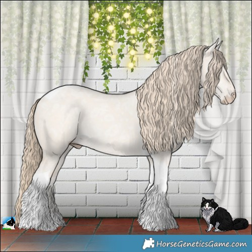 Horse Color:Smoky Creme Ice Dun Tobiano Rabicano 