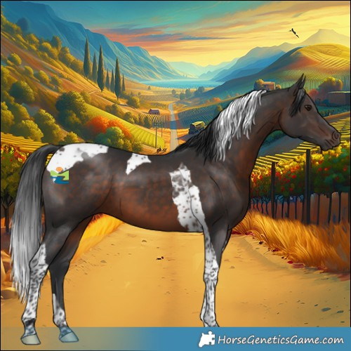 Horse Color:Brown Tobiano 