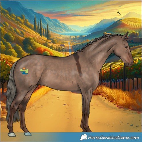 Horse Color:Liver Red Dun Mushroom 