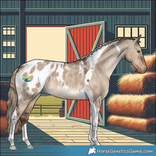Horse Color:Liver Red Dun Tobiano Appaloosa 