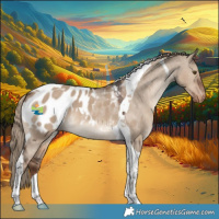 Horse Color:Liver Red Dun Tobiano Appaloosa 