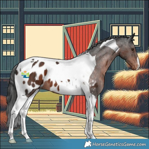 Horse Color:Liver Chestnut Tobiano Appaloosa 