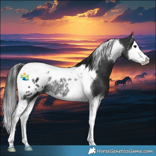 Horse Color:Black Splash Tobiano Blanket Rabicano 