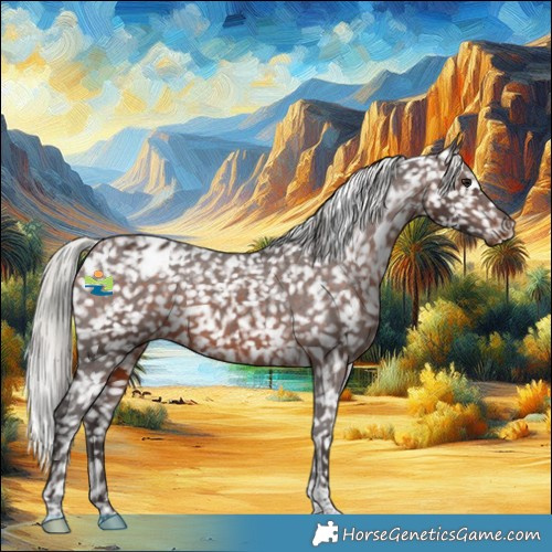Horse Color:White Spotted Silver Bay Tobiano Snowflake Varnish Rabicano 