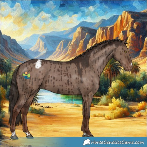 Horse Color:Liver Red Dun Appaloosa Brindle 
