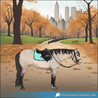 Horse Color:Bay Roan Dun Splash