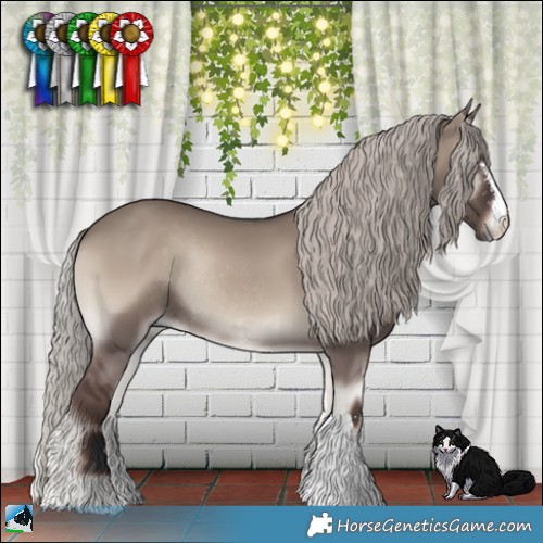 Horse Color:Silver Grullo Onyx Mushroom Sabino Rabicano 