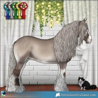 Horse Color:Silver Grullo Onyx Mushroom Sabino Rabicano 