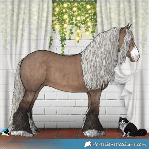 Horse Color:Liver Red Dun Mushroom Sabino Brindle 