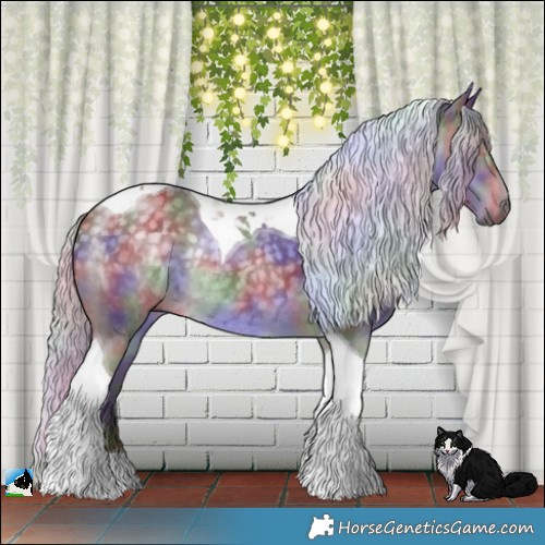 Horse Color:Nacre Chocolate Silver Black Chinchilla Tobiano Rabicano 