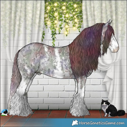 Horse Color:Nacre Chocolate Bay Chinchilla Ice Sabino 