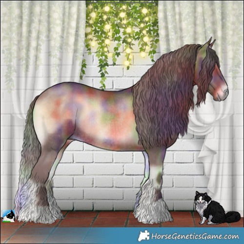 Horse Color:Nacre Chocolate Brown Onyx Rabicano 