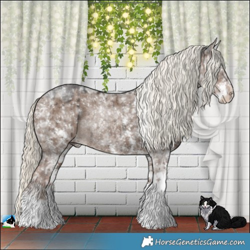 Horse Color:Liver Red Dun Ice Mushroom Sabino Rabicano Brindle 