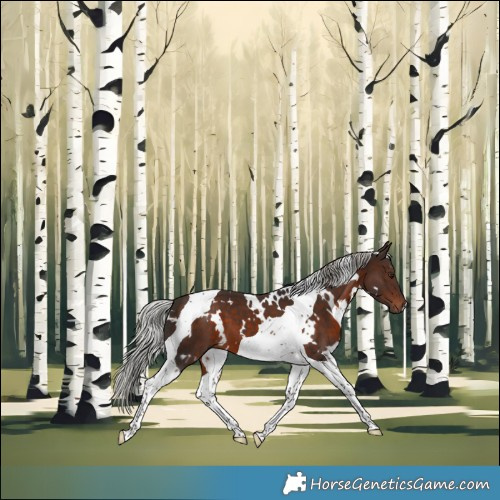 Horse Color:White Spotted Silver Brown Tobiano