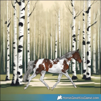Horse Color:White Spotted Silver Brown Tobiano 