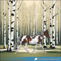Horse Color:White Spotted Silver Brown Tobiano 