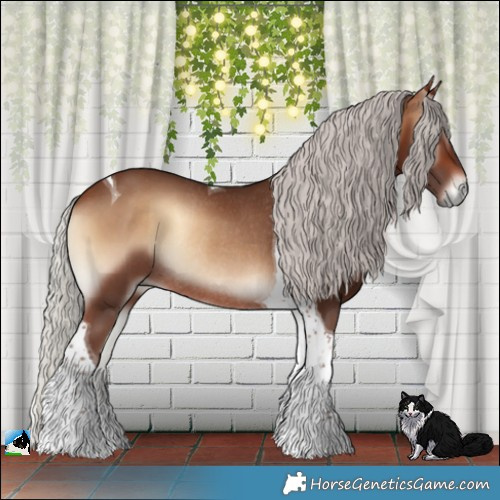 Horse Color:Silver Brown Onyx Tobiano Rabicano 