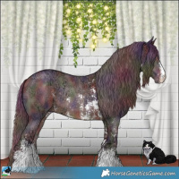 Horse Color:Nacre Chocolate Brown Ice Sabino Rabicano 