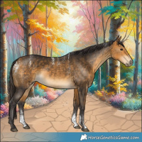 Horse Color:Powder White Buckskin 