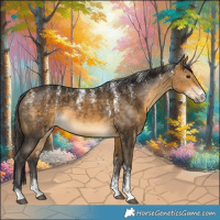 Horse Color:Powder White Buckskin