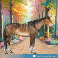 Horse Color:Powder White Buckskin 