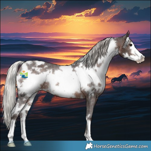 Horse Color:White Spotted Silver Brown Frame Appaloosa Rabicano 