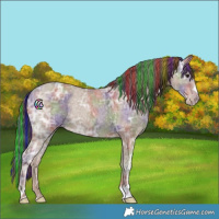 Horse Color:Painted Nacre Classic Champagne Ice 