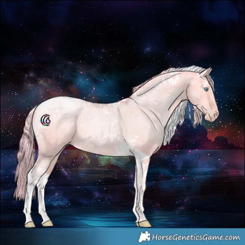 Horse Color:Watercolor Buckskin Pearl Dun Tobiano 